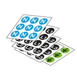 Label Set LK.IS2 Adhesive 12mm Symbols 490 Pieces EV1150