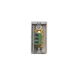 Double IP44 ITC socket cover for Keystone with descriptive field, (module), black matt