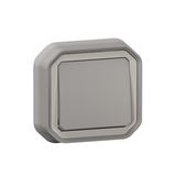 PLEXO 1 GANG 2-WAY SWITCH - GREY - FLUSH WITH CLAW
