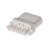 Coupler 5-p socket, str-rel, wht