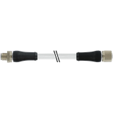 M12 Power male 0° / female 0° L-cod. PUR 5x1.5 gy UL/CSA+dragch. 1.5m