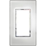 Plate Arteor - Italian/French/German std - square - 4 modules - mirror white