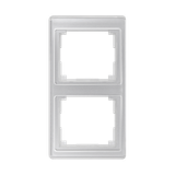 cover frame SL500 silver 2-fold vert.