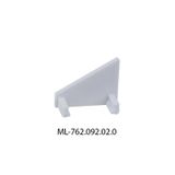 End cap without hole for RN, silver color, 1pc