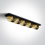 BRUSHED BRASS GU10 5x10W DARK LIGHT