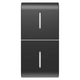 REPLACEABLE BUTTON KEY FOR AXIAL COMMANDS - WITH 2 DIFFUSERS - 1 MODULE - SATIN BLACK - CHORUSMART