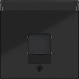 Central plate KeyStone 1-v, dust shield, text field, A.x/C.x black glazed.