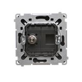 Single button with light indicator box for switches and push buttons, cream white/electro white