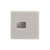 End cap for AU with hole, silver color, 1pc