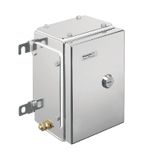 Klippon TB QL (Terminal Box - Quarter Lock), Empty enclosure, stainless steel enclosure, Height: 229 mm, Width: 152 mm, Depth: 133 mm, Material: Stainless steel 1.4404 (316L), electropolished, silver
