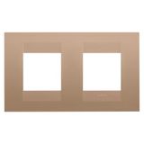 GEO INTERNATIONAL PLATE - IN PAINTED TECHNOPOLYMER - 2+2 MODULES HORIZONTAL - SOFT COPPER - CHORUSMART