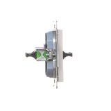 Double socket outlet with earthing and current phase constancy, (Complete product), 16A, 250V, Screw, Gold matt, metalic