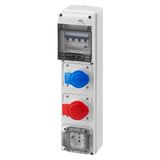 Q-DIN 5 ASD - 2 IEC 309 - 1 SCHUKO SOCKET OUTLET - IP44