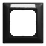 1721 NSK-915 Cover frame with labelling field with label space 1-gang black matt - Busch-balance SI