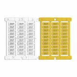 Adhesive policarbonate tag, 9x20mm, yellow color