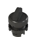 Long handle selector, 2 positions black with marking