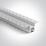 WHITE TRIMLESS PROFILE 2m FOR 12mm STRIPS + PC Opal DIFFUSER DARK LIGHT