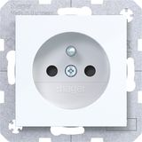 Wall socket earth pin, Safety Plus, plug-in type, A.x/C.x, glossy white