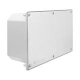 Flush-mounted facade box, hermetic Ppt-EH250 INOX, IK10, IP65, stainless steel cover