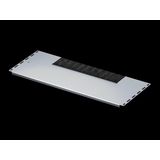 Gland plate module, one-piece, with brush strip, Vented, 800 mm