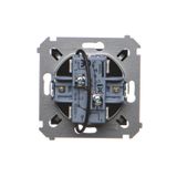 Single socket outlet without earthing, with shutters, (module), 16A, 250V, Screw, cream white/electro white