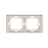Aerial socket type "F" + computer socket RJ45 cat.6, module, champagne matt