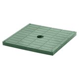 HIGH RESISTANCE CLOSED COVER - GREEN - FOR SQUARE ACCES CHAMBER 400X400X400