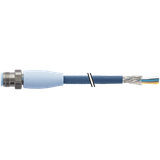 M12 male 0° A with cable F&B Pro TPE-S 5x0.34 sh. bu UL rob+dragch 10m