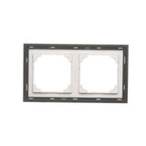 Double computer socket RJ45 category 6, black matt