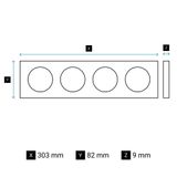 Cover Plate Celiane 4-Gang Satin Brass