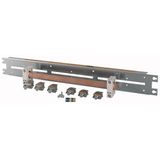 BPZ-GND-600 Earth bar (copper) 20x5mm, insulated on mounting plate, for housing width 600mm