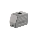HDC enclosures, Size: 4, Protection degree: IP65, in plugged condition, Cable entry from top, Plug housing, End-locking clamp, lower side, Standard, Size of cable entries: M 25