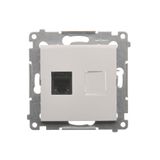 RJ12 single telephone socket, (module), white
