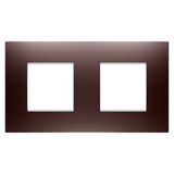 EGO INTERNATIONAL PLATE - IN PAINTED TECHNOPOLYMER - 2+2 MODULES HORIZONTAL - COPPER - CHORUSMART