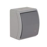VW-1L Koala Single Pole Switch with illumination surface mounted IP44 gray/graphite VW 151-58