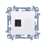 HDMI single socket, white