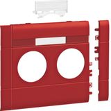 Frontplate 2-gang socket BR 120 LF red