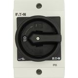 T0-3-15680/I1/SVB-SW Main switch, T0, 20 A, surface mounting, 3 contact unit(s), 3 pole + N, 1 N/O, 1 N/C, STOP function, With black rotary handle and locking ring, Lockab
