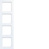 Cover frame 4-way, A.1, matte light white
