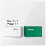 Central plate for duty room unit, polar white glossy, system M