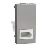 British telephone socket, New Unica, aluminium