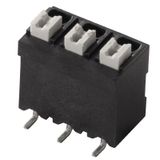 Printed circuit board terminals, 5.00 mm, Number of poles: 7, 180°, black, PUSH IN with actuator, Clamping range, max. : 1.5 mm², Tape