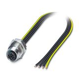 SACC-DSI-M12FSS-4CON-M16/1,0PE - Device connector, rear mounting