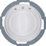 Rotary switch for blinds 2p, centre plate, rotary knob, R.clas, pw glo