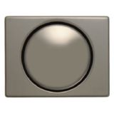 Center with button for dr. dimmer/potmeter, berker Arsys, aluminum (bronze)