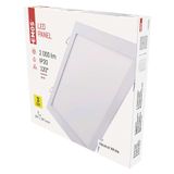 LED recessed light PROFI white, 30 x 30 cm, 24 W, neutral white