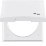 Integro Flow-Frame 1-Gang with Hinged Cover, Imprint IP44, Polar White