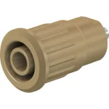 4 mm socket, solder connection, mounting Ø 12.2 mm, CAT III, CAT IV, brown, 49.7091-27