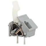 Stackable PCB terminal block push-button 2.5 mm², light green