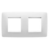 ONE INTERNATIONAL PLATE - IN PAINTED TECHNOPOLYMER - 2+2 MODULES HORIZONTAL - SATIN WHITE - CHORUSMART